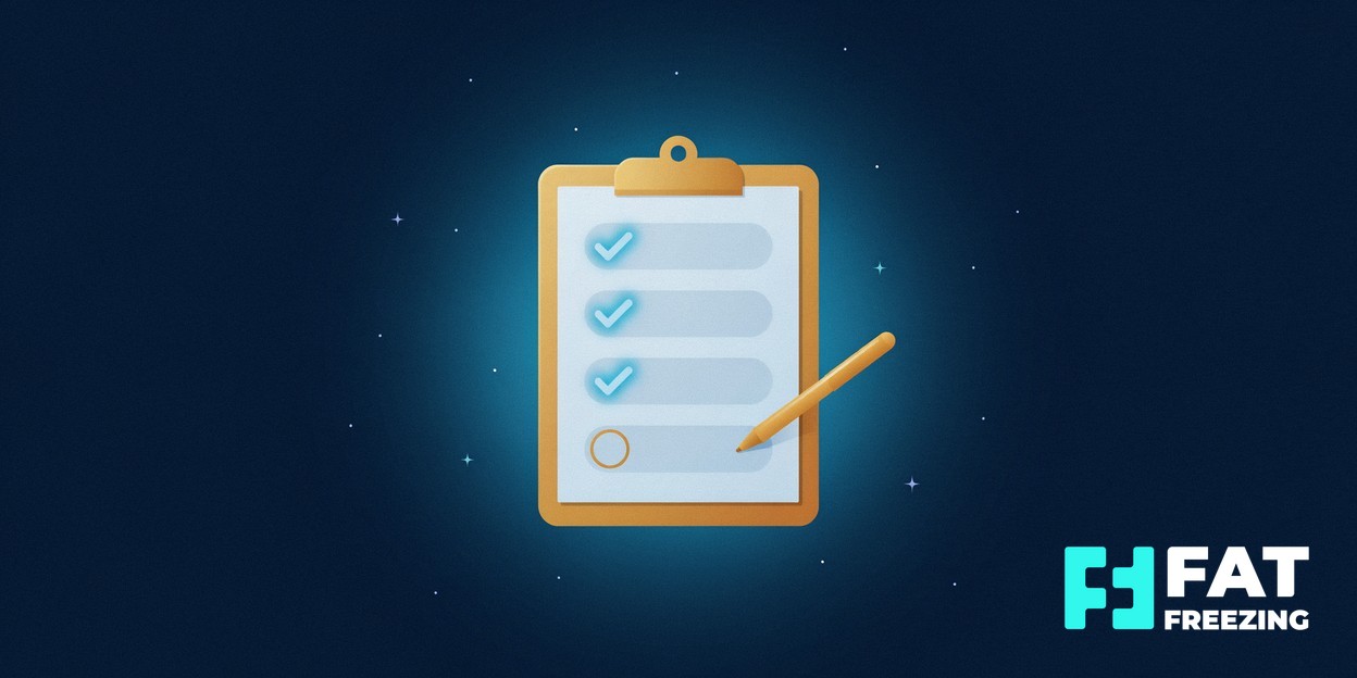 Gold clipboard with three blue ticks, an empty checkbox and a pencil.