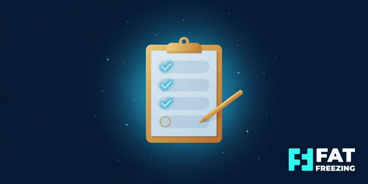 Gold clipboard with three blue ticks, an empty checkbox and a pencil.